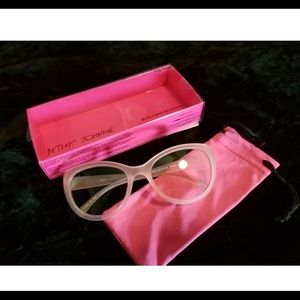 NIB BETSY JOHNSON CAT EYE BLUE LIGHT BLOCK GLASSES